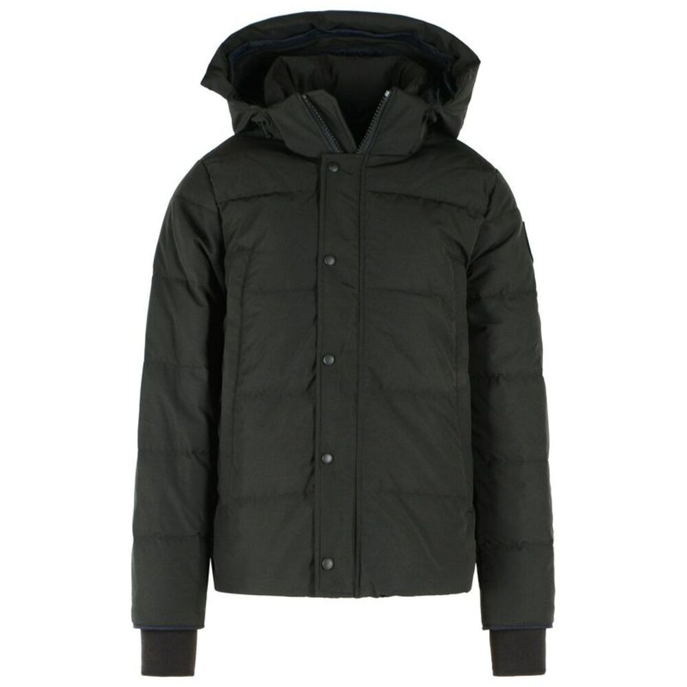 Canada Goose Wyndham Parka In Black Organic Cotton Blend Men